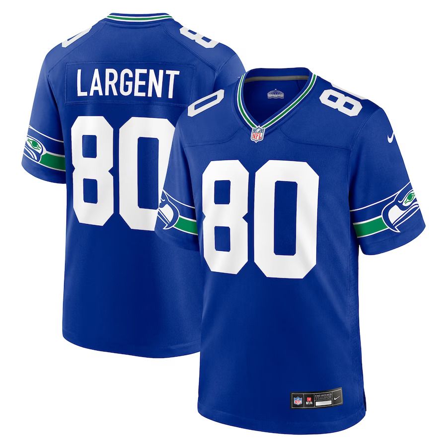 Men Seattle Seahawks #80 Steve Largent Nike Royal Throwback Retired Player Game NFL Jersey->seattle seahawks->NFL Jersey